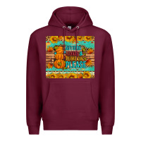 Burgundy Autumn leaves and pumpkin please Premium Hoodie - Artiststas