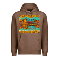 Chestnut Autumn leaves and pumpkin please Premium Hoodie - Artiststas