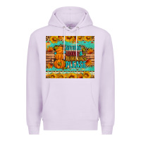Lilac Autumn leaves and pumpkin please Premium Hoodie - Artiststas