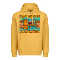Mustard Autumn leaves and pumpkin please Premium Hoodie - Artiststas