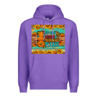 Purple Autumn leaves and pumpkin please Premium Hoodie - Artiststas