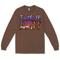 Chestnut Football Aunt Long Sleeve Tee - CowhideDigitalArt