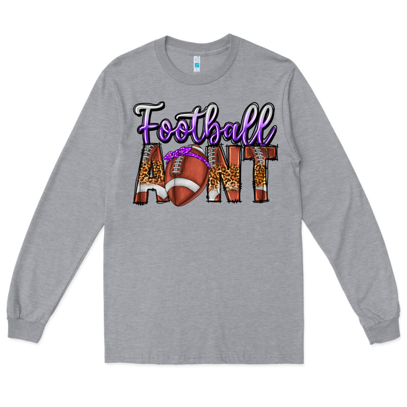 Football Aunt Long Sleeve Tee by CowhideDigitalArt | Teevron