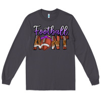 Smoke Football Aunt Long Sleeve Tee - CowhideDigitalArt
