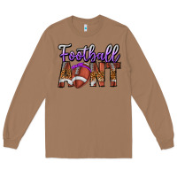 Toasted Coconut Football Aunt Long Sleeve Tee - CowhideDigitalArt