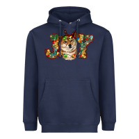 Navy shiba inu christmas joy Heavyweight Hoodie - RanaPortraitStore