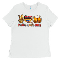 Peace Love Beer Bbs Ladies Tee | Teevron