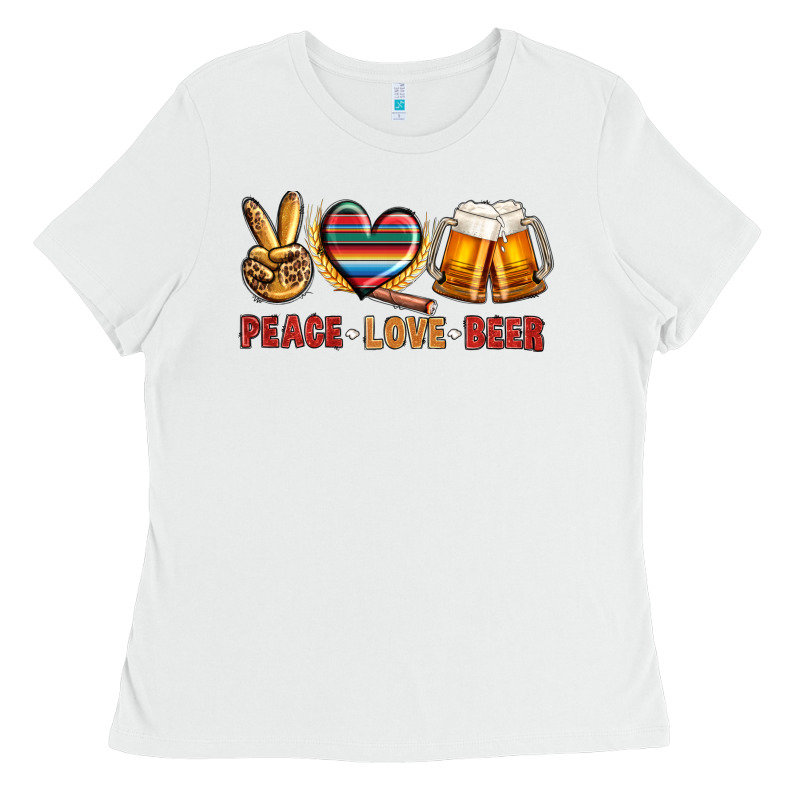 Peace Love Beer Bbs Ladies Tee by BundleAndBundleShop | Teevron