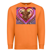 Carrot highland cow valentine's day Premium Sweatshirt - RanaPortraitStore