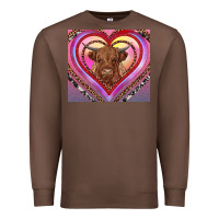 Chestnut highland cow valentine's day Premium Sweatshirt - RanaPortraitStore