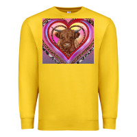 Lemon highland cow valentine's day Premium Sweatshirt - RanaPortraitStore