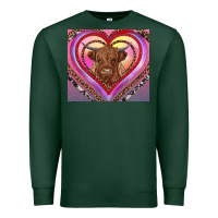 Sports Green highland cow valentine's day Premium Sweatshirt - RanaPortraitStore
