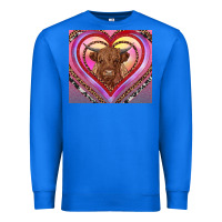 True Royal highland cow valentine's day Premium Sweatshirt - RanaPortraitStore