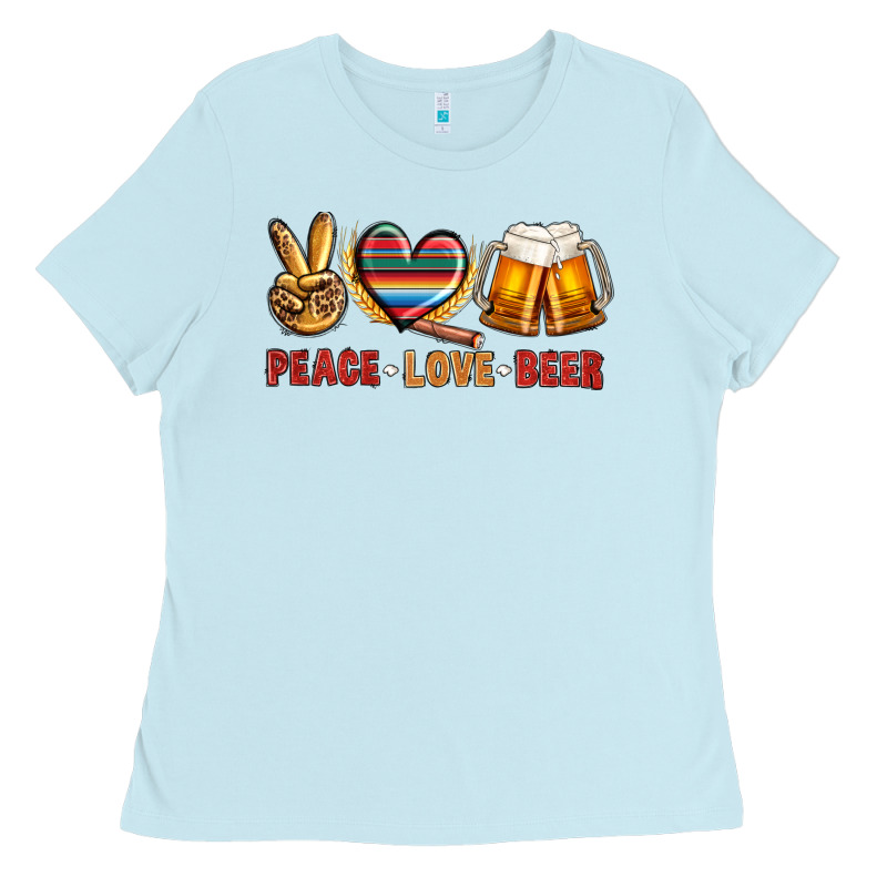 Peace Love Beer Bbs Ladies Tee by BundleAndBundleShop | Teevron