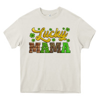 Cream lucky mama st patricks day Heavy Core Tee - Jasminsmagicworld
