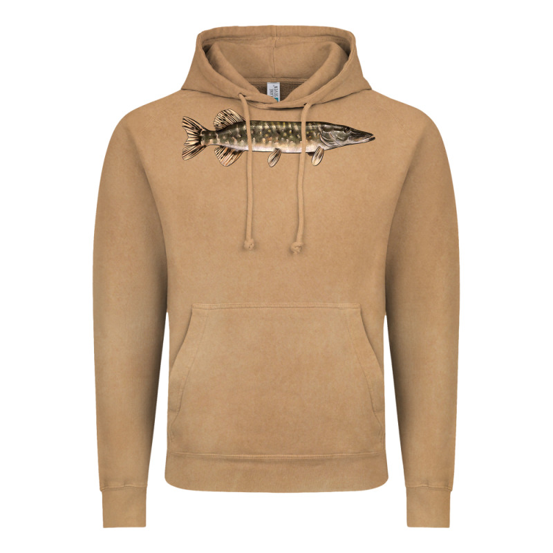 Northern Pike Fish Illustrations Vintage Hoodie by LillyAllenDesigns | Teevron