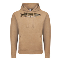 Vintage Coffee Northern Pike Fish Illustrations Vintage Hoodie - LillyAllenDesigns