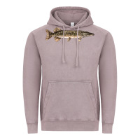 Vintage Zinc Northern Pike Fish Illustrations Vintage Hoodie - LillyAllenDesigns