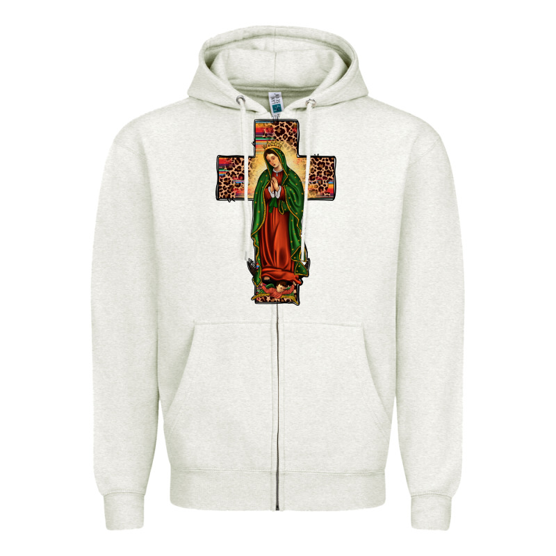Our Lady Of Guadalupe Cros Zipper Hoodie by JahusDesignShop | Teevron