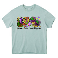 Arona Peace Love Mardi Gras Heavy Core Tee - HowdyJamesFarm