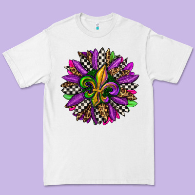 Mardi Gras Sunflower Premium Tee Designed By Oliviacreatesart