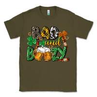 Army Green Bad and boozy St. Patrick's Day Classic Tee - CowGirlArtShop