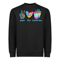 Black peace love loaded tea Heavyweight Sweatshirt - JahusDesignShop