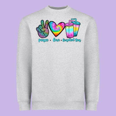 Peace Love Loaded Tea Heavyweight Sweatshirt Designed By Jahusdesignshop
