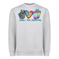 Heather Grey peace love loaded tea Heavyweight Sweatshirt - JahusDesignShop