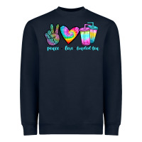 Navy peace love loaded tea Heavyweight Sweatshirt - JahusDesignShop