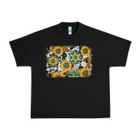 Black gemstone sunflower cowhide background Urban Heavy Tee - Jasminsmagicworld