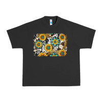 Pigment Black gemstone sunflower cowhide background Urban Heavy Tee - Jasminsmagicworld