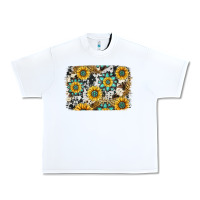 White gemstone sunflower cowhide background Urban Heavy Tee - Jasminsmagicworld