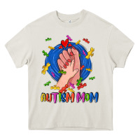 Cream Autism Mom Heavy Core Tee - CowGirlArtShop