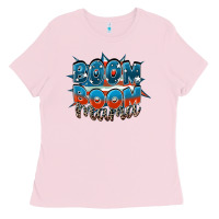 Bubblegum Pink Boom boom Mama Mother's Day Ladies Tee - FaDigitalArtStudio