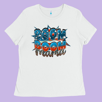 Boom Boom Mama Mother's Day Ladies Tee Designed By Fadigitalartstudio