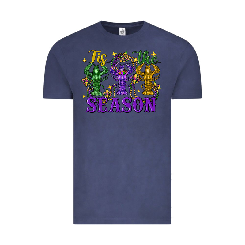 Tis The Season Crawfish Mardi Gras Vintage Tee by FaDigitalArtStudio | Teevron