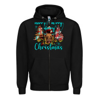 Black merry christmas Zipper Hoodie - JahusDesignShop