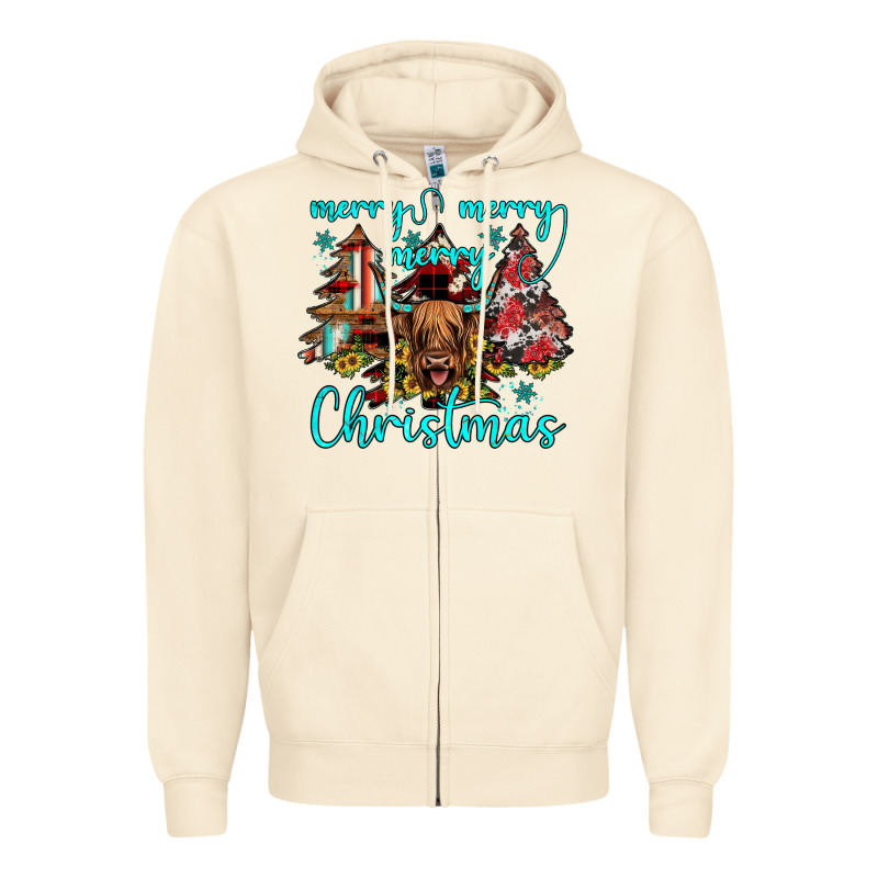 Merry Christmas Zipper Hoodie by JahusDesignShop | Teevron