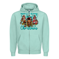 Seafoam merry christmas Zipper Hoodie - JahusDesignShop