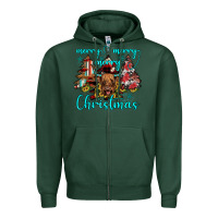 Sports Green merry christmas Zipper Hoodie - JahusDesignShop