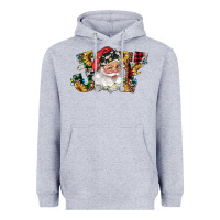 Heather Grey santa joy with sunflowers Heavyweight Hoodie - RanaPortraitStore