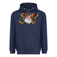 Navy santa joy with sunflowers Heavyweight Hoodie - RanaPortraitStore