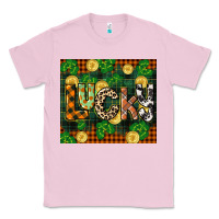 Bubblegum Pink st patricks day lucky clover and coins Classic Tee - CowGirlArtShop