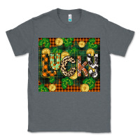 Charcoal Heather st patricks day lucky clover and coins Classic Tee - CowGirlArtShop