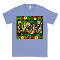 Colony Blue st patricks day lucky clover and coins Classic Tee - CowGirlArtShop