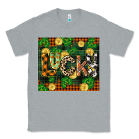 Heather Grey st patricks day lucky clover and coins Classic Tee - CowGirlArtShop