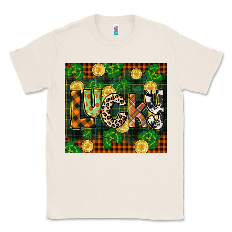 St Patricks Day Lucky Clover And Coins Classic Tee by CowGirlArtShop | Teevron