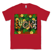 Red st patricks day lucky clover and coins Classic Tee - CowGirlArtShop