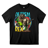 Black Autism Rex Heavy Core Tee - CowGirlArtShop